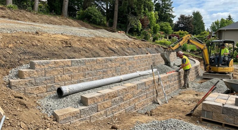 Block Retaining Wall Installation in Kissimmee, FL