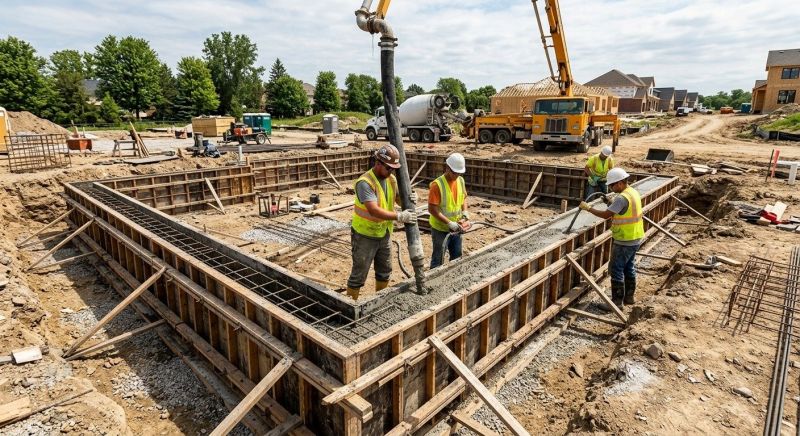 Poured Foundation Installation in Fort Wayne, IN