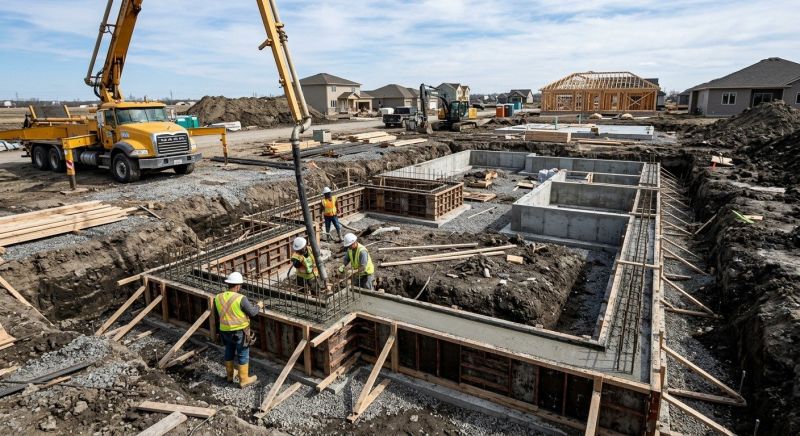 Poured Foundation Installation in Columbus, OH